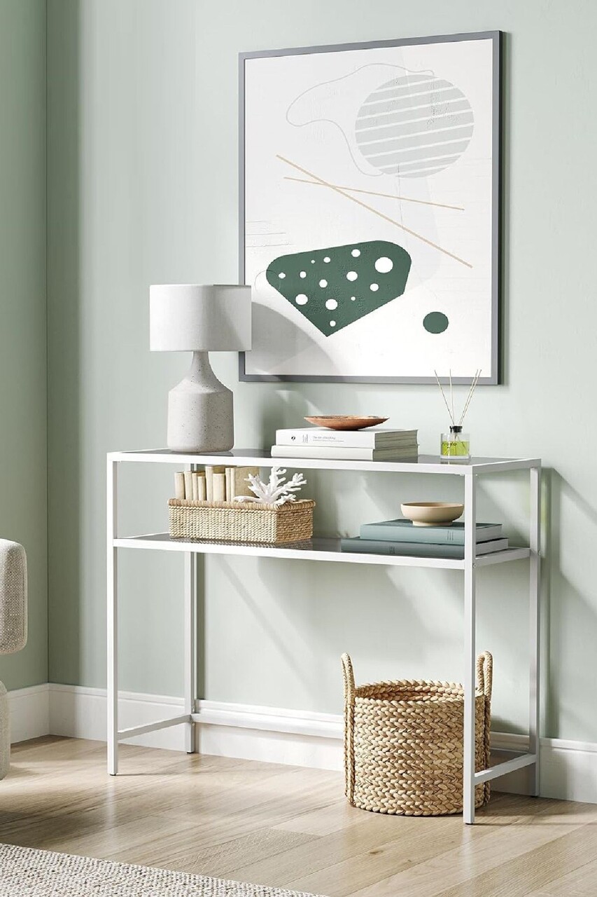 Dulap, Hanah Home, By-4, 90x80x30 cm, Alb / Transparent - imagine 6